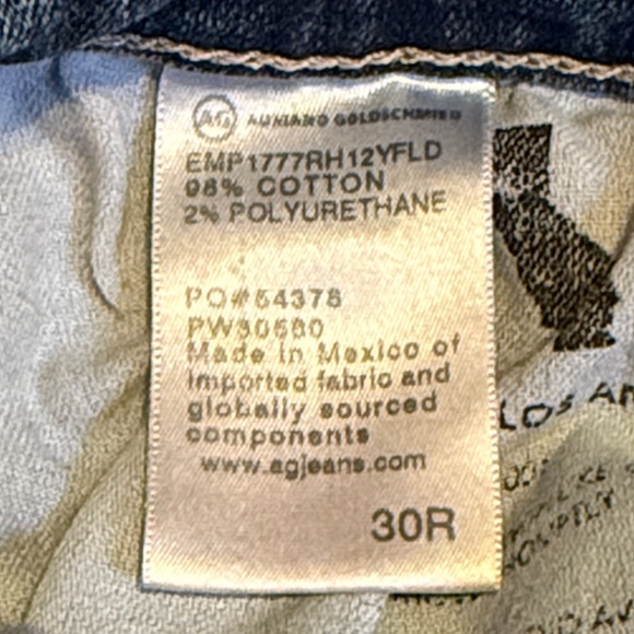 AG Adriano Goldschmied Dark Blue Skinny Jeans size 30R - Picture 10 of 11